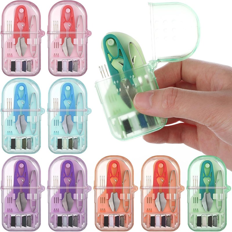 Solsew 20 Pieces Mini Travel Sewing Kit Bulk Portable Small Emergency Sewing Kit Mini Sewing Box for Traveler Hotel Charity Homeless Christmas Stocking Stuffer Gift - Image 1
